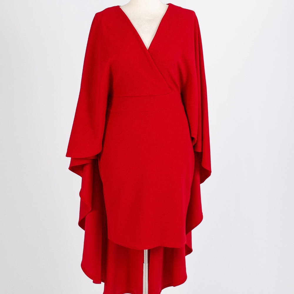 Karen T Designs Red Cape Dress